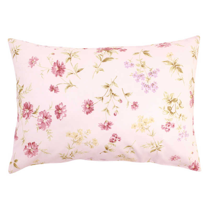 小栗 メリーナイト 枕カバー 「ボタニカルガーデン」 ピンク 約43×63cm ファスナー式 まくらが入れやすい 綿100％ 心地よい肌触り オールシーズン 洗える ピンク