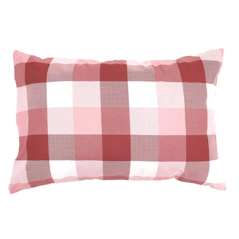 小栗　(ピロケース) 43×63cm ギンガムチェック ピンク