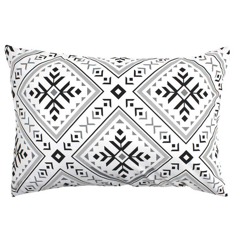 小栗　(ピロケース) 43×63cm 幾何柄 グレー