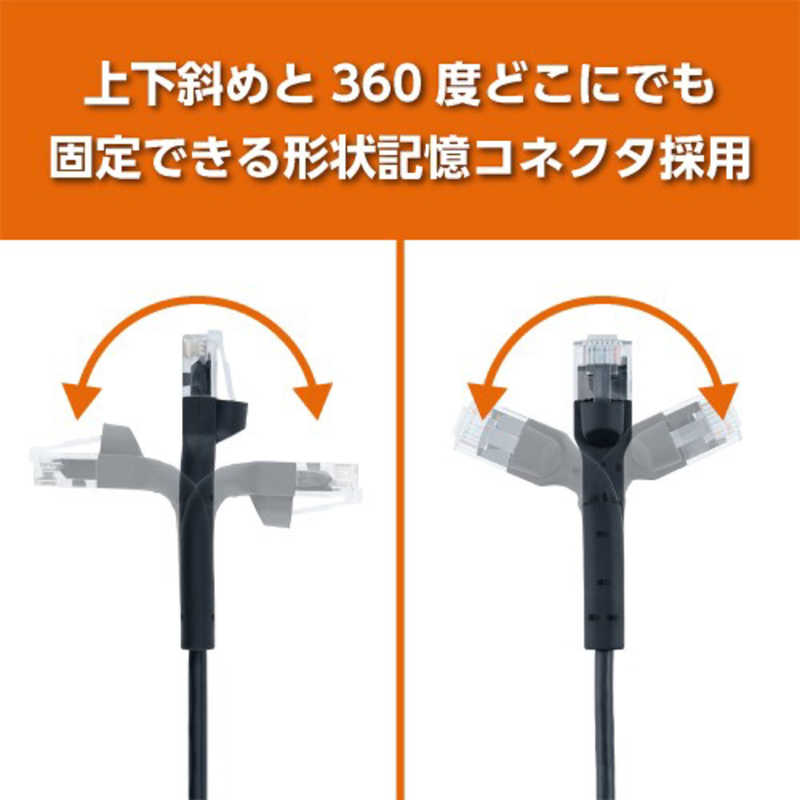�ʥ��Х䥷��CAT.6A ����Ǥ���LAN�����֥� 1m��C6AK010BK