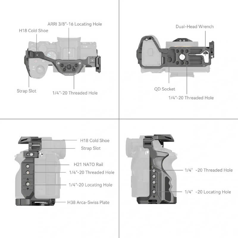 SMALLRIG　「Sony α 7R V/α 7 IV/α 7S III/α 1/α 7R IV」用HawkLockクイックリリー...