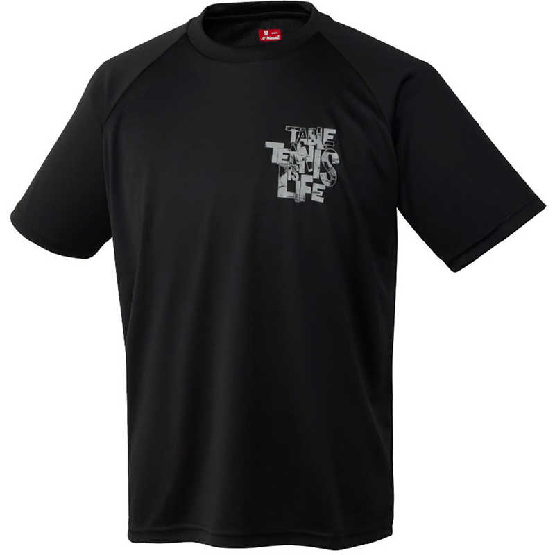 ニッタク　卓球用品 Nittaku ユニセックス ワンポイントTシャツ ブラック O　NX2016