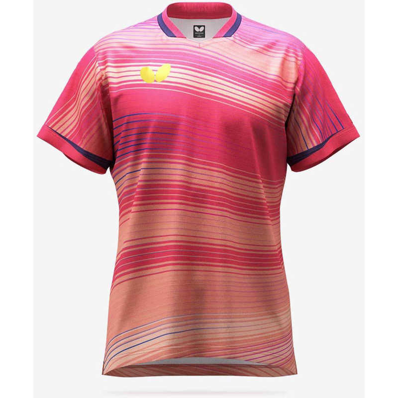 バタフライ　卓球用品 Butterfly ユニセックス エリスター11・シャツ コーラルピンク SS　46510