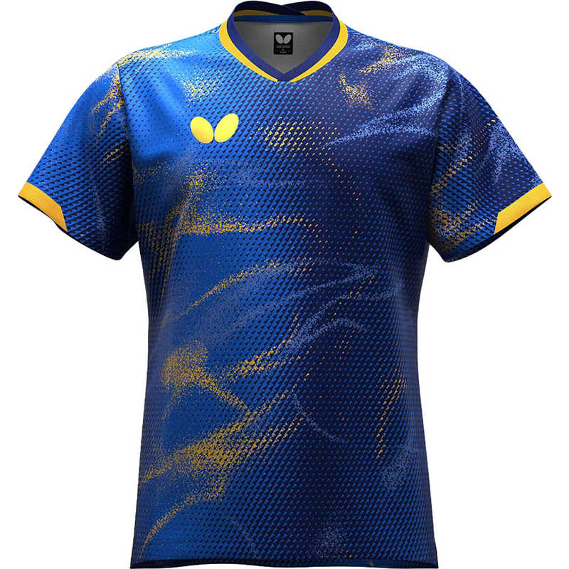 バタフライ　卓球用品 Butterfly エリスター12・シャツ [男女兼用 /Sサイズ] ダークブルー (返品交換不可)　47120