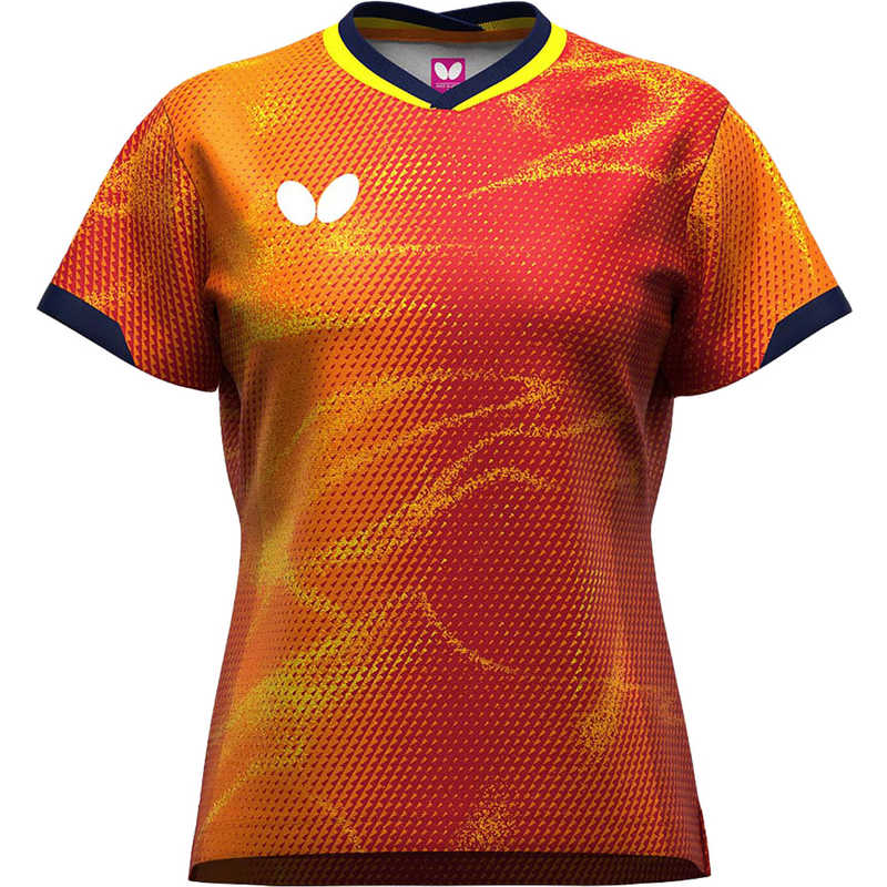 バタフライ　卓球用品 Butterfly レディース エリスター12・シャツ・レディース ダージリンレッド S　47149