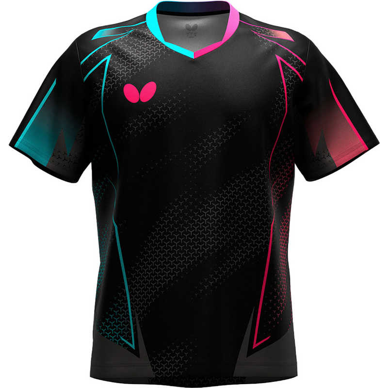 バタフライ　卓球用品 Butterfly ユニセックス ネイサス・シャツ ブラック 3S　47180