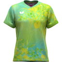 バタフライ 卓球用品 Butterfly レディース ルイネス・シャツ グリーン 2XO 47199