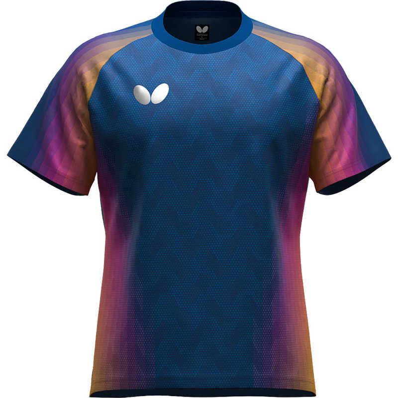 バタフライ　卓球用品 Butterfly ジェノーラ・Tシャツ [男女兼用 /SSサイズ] ネイビー (返品交換不可)..