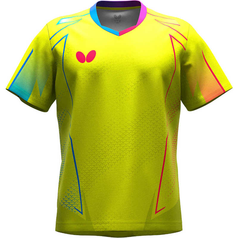 バタフライ　卓球用品 Butterfly ユニセックス ネイサス・シャツ ライム O　47180