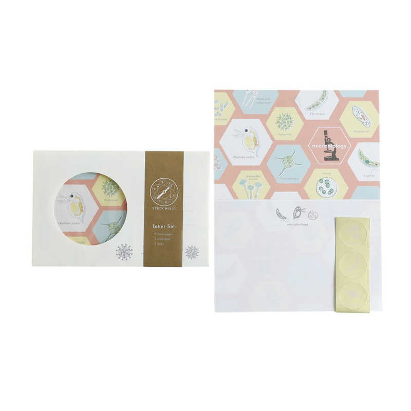 GREENFLASH　STUDYHOLIC レターセット 微生物学 GreenFlash　ST-261