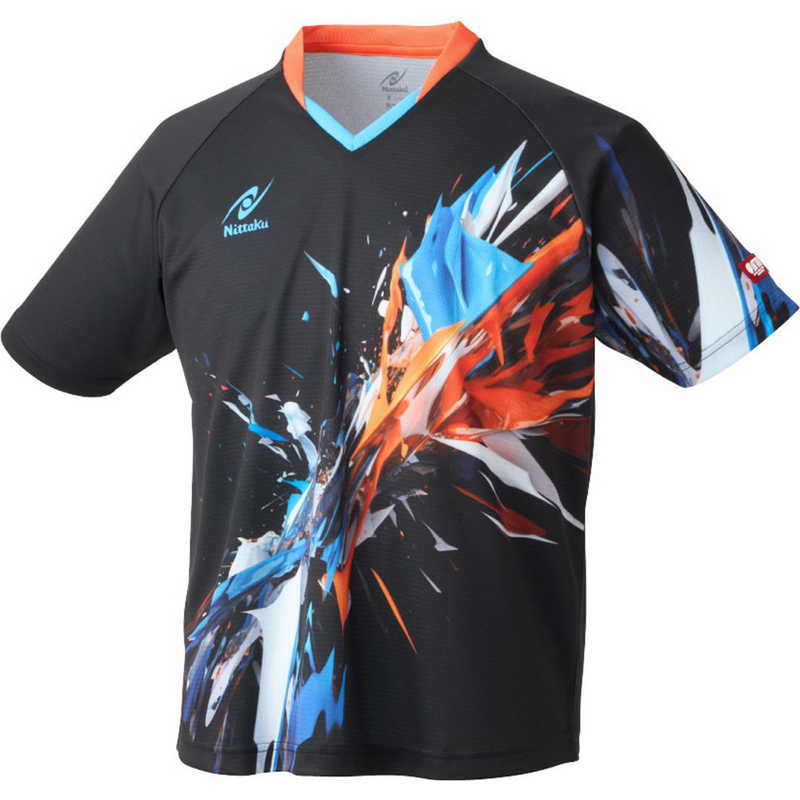 ニッタク　卓球用品 男女兼用 ブライトバーストシャツ SS ブラック　NW-2218