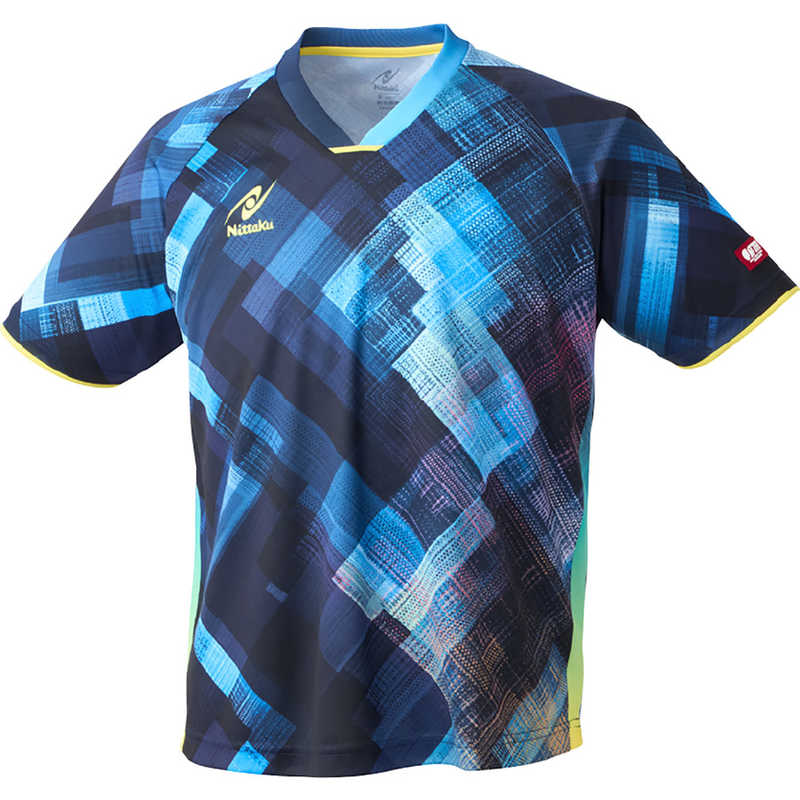 ニッタク　卓球用品 エクラインシャツ [男女兼用 /Oサイズ] ブルー (返品交換不可)　NW-2219