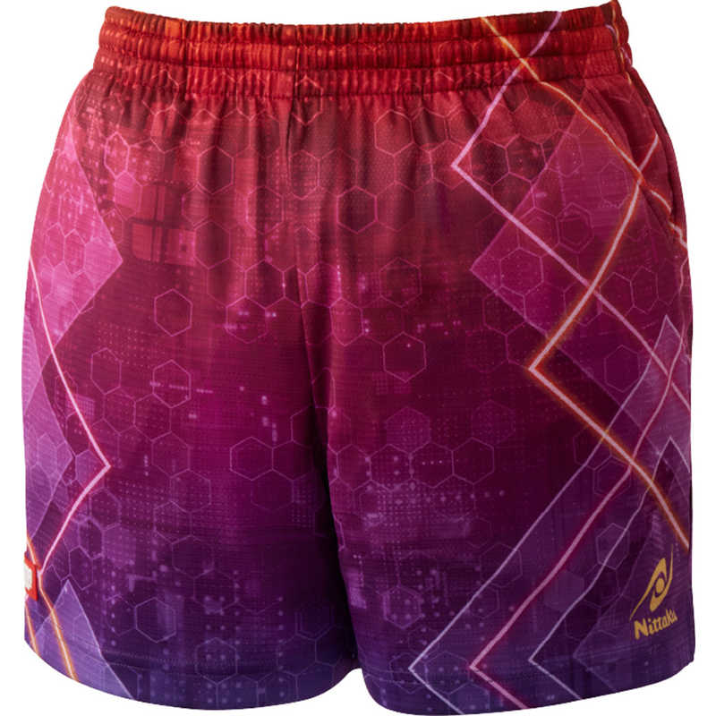 ニッタク　卓球用品 男女兼用 ブライトネオンショーツ O パープル　NW-2521
