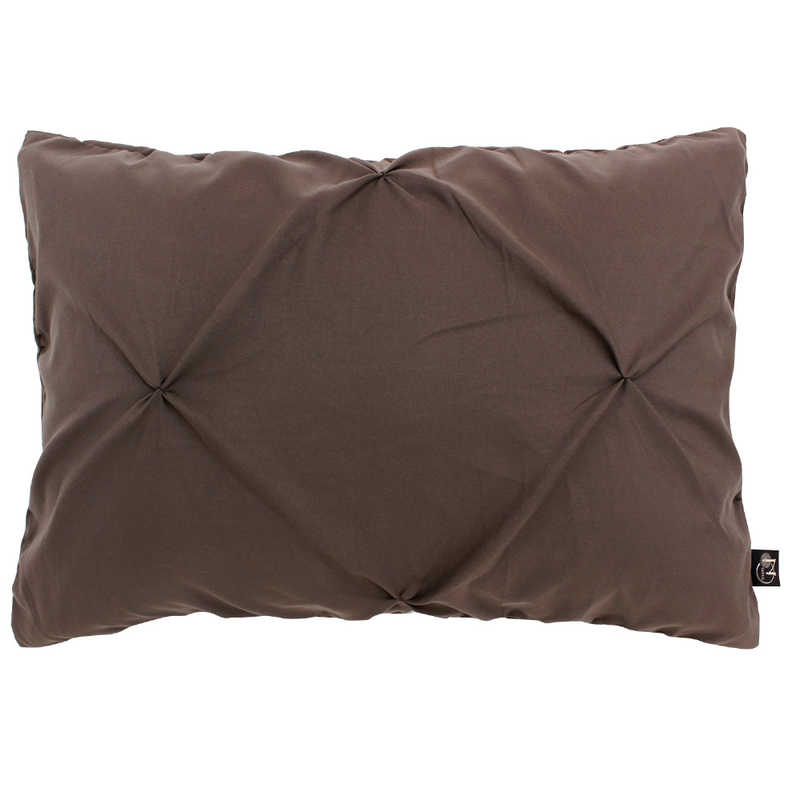 小栗 枕カバー inico (イニコ) 合わせ式 ファスナー無し なめらか ピーチスキン加工 ダイヤタック 洗える ブラウン ［43×63cm枕用］ IN61552-93 MerryNight