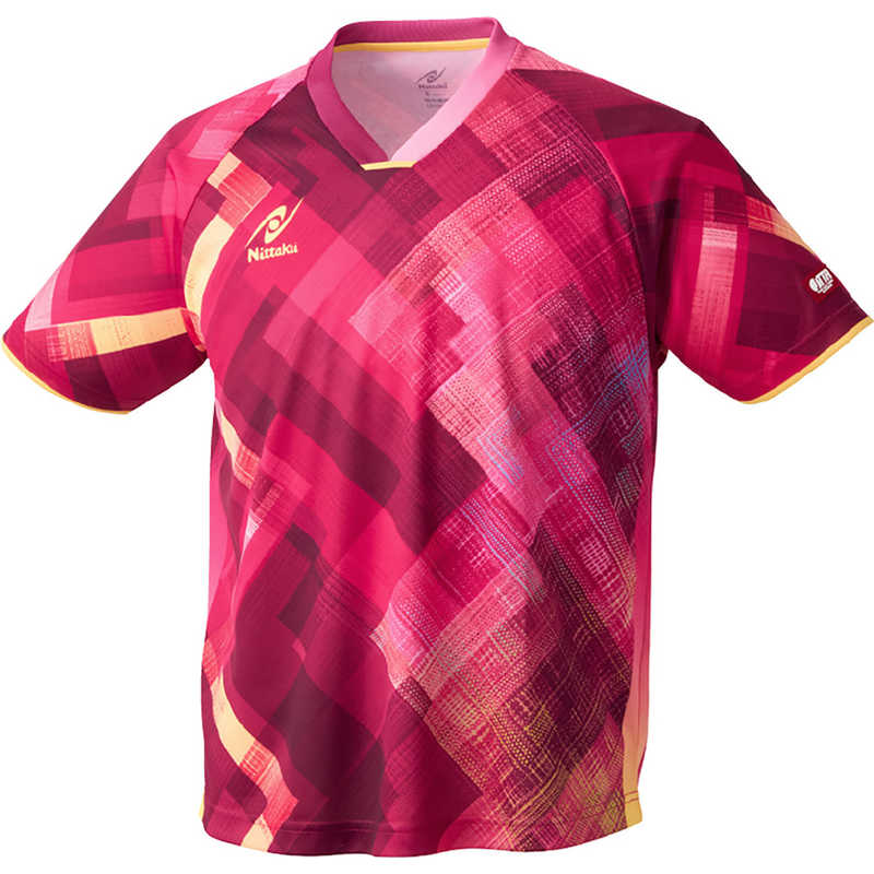 ニッタク　卓球用品 エクラインシャツ [男女兼用 /Oサイズ] ロゼ (返品交換不可)　NW-2219