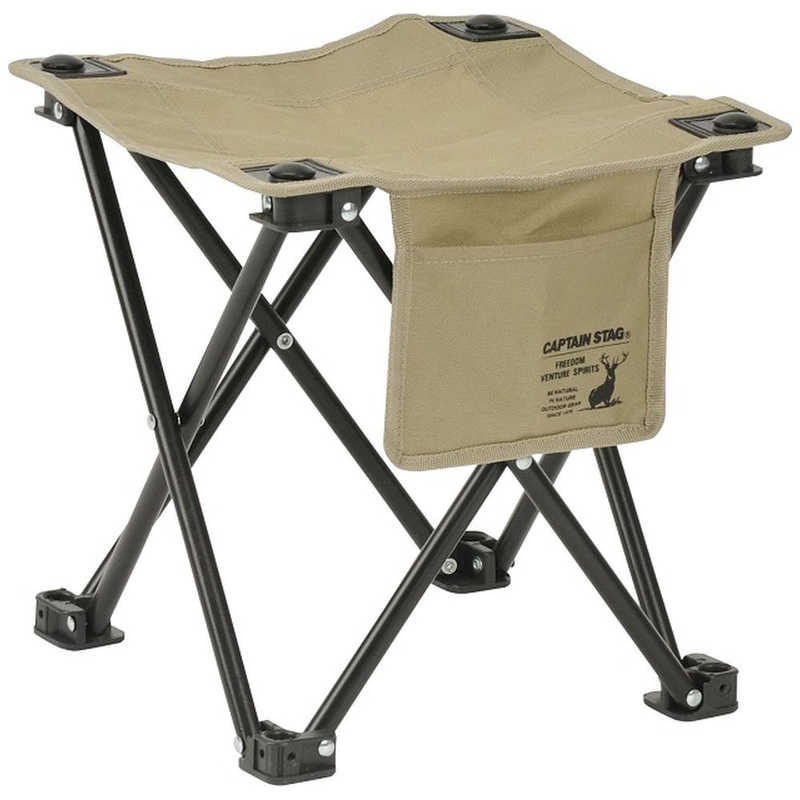 キャプテンスタッグ　シャルマン ちょこっとチェア ［ロータイプ / 1人向け / 単品］ カーキ　UC-1874