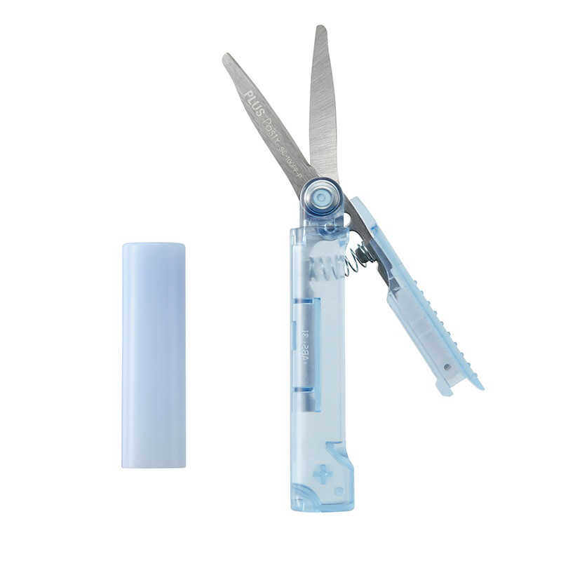 プラス Pasty(パスティ) 携帯はさみ ポーチサイズ フッ素コート ブルー SC-100PF-P