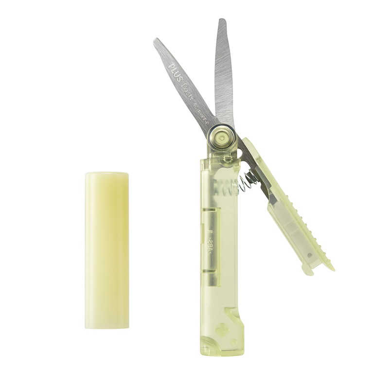 プラス Pasty(パスティ) 携帯はさみ ポーチサイズ フッ素コート イエロー SC-100PF-P