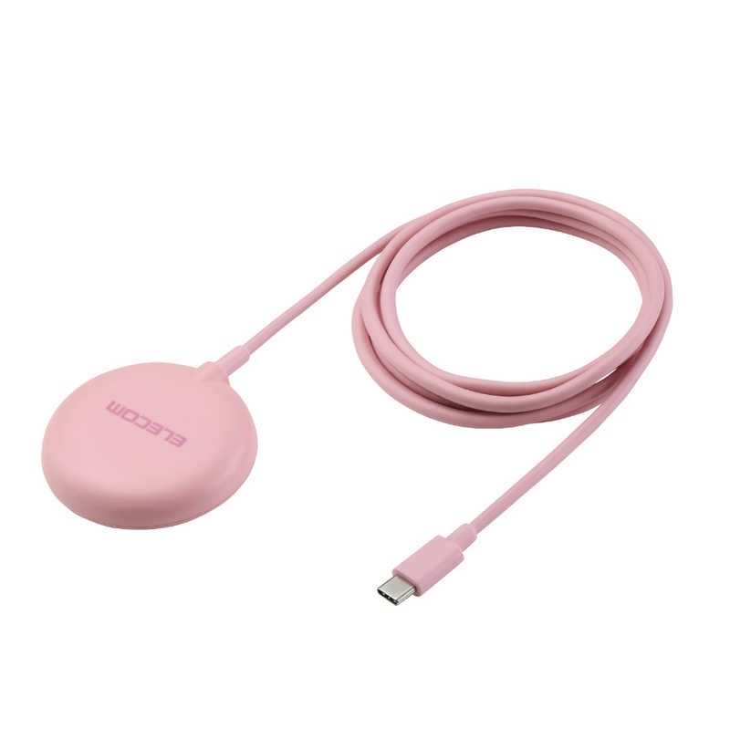 エレコム ELECOM ワイヤレス充電器 マグネット式 Qi2 15W 高速充電 コンパクト ( Magsafe 対応 iPhone / Qi2規格対応 スマホ 等充電 ) ピンク W-MA10PN