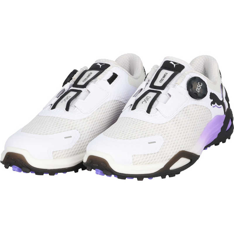 プーマ　ゴルフシューズ シャドウキャット ニトロ ディスク スパイクレス [メンズ/27.0cm] PUMA WHITE×PUMA BLACK×DARK AMETHYST　31021911_25FW