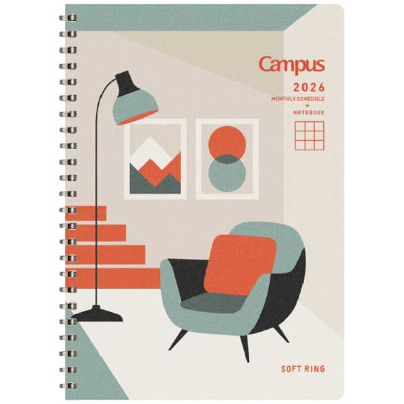 コクヨ　(限定)2026年版 Campus SOFT RING Diary (キャンパスソフトリングダイアリー)手帳 B6 インテリ..