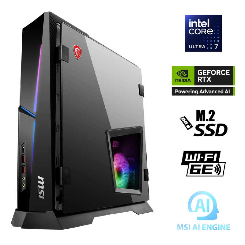 MSI　ゲーミングデスクトップパソコン [ RTX 5060Ti / モニター無し / Win11 Home / Core Ultra 7 / メモリ32GB / SSD1TB ]　MPG Trident AS AI 2NVN7-020JP