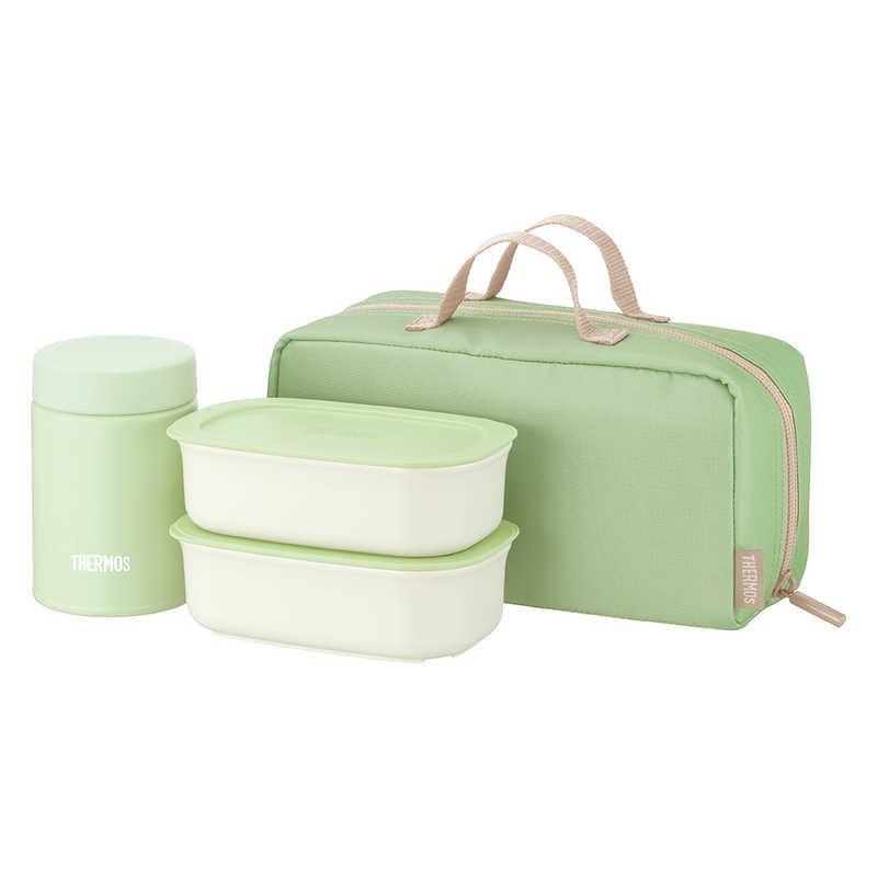サーモス　真空断熱スープランチセット 食洗器対応モデル 200ml ダスティグリーン　JEH-800-DTG