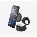 BELKIN UltraCharge Pro Qi2 25W 3-in-1マグネット式充電ドック チャコール WIZ040dqCH