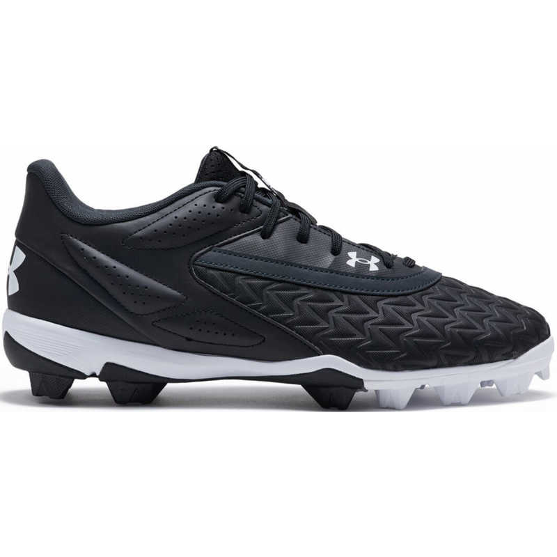 アンダーアーマー　ベースボールシューズ UAリードオフ ロー ラバーモールド3.0 ［メンズ / 25.5cm / 幅：D］ Black×Black×White　3027447