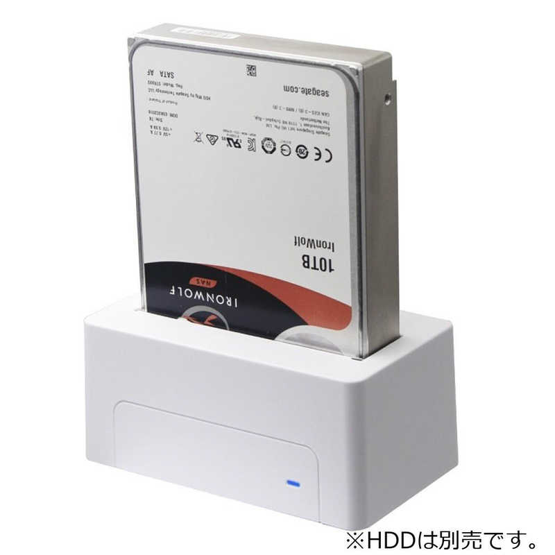 アオテック　HDD/SSDスタンド USB-A接続(Windows11対応)ホワイト ［2.5インチ＆3.5インチ対応/SATA/USB3.2 Gen1/1台］ ホワイト　AOK-ONESHOT-U3SW - Image 2