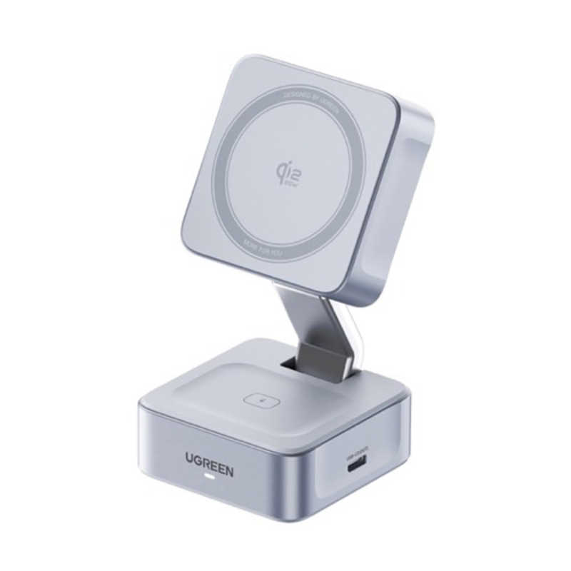 UGREEN　MagFlow 2-in-1 マグネット式ワイヤレス充電器 55960B ブルー　UGR-OT-000046