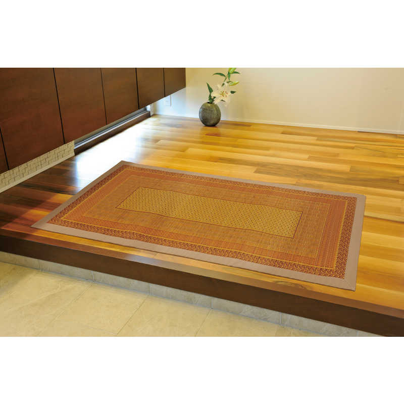 イケヒコ　い草玄関マットFランクスBE 約60×90cm(裏:ウレタン)