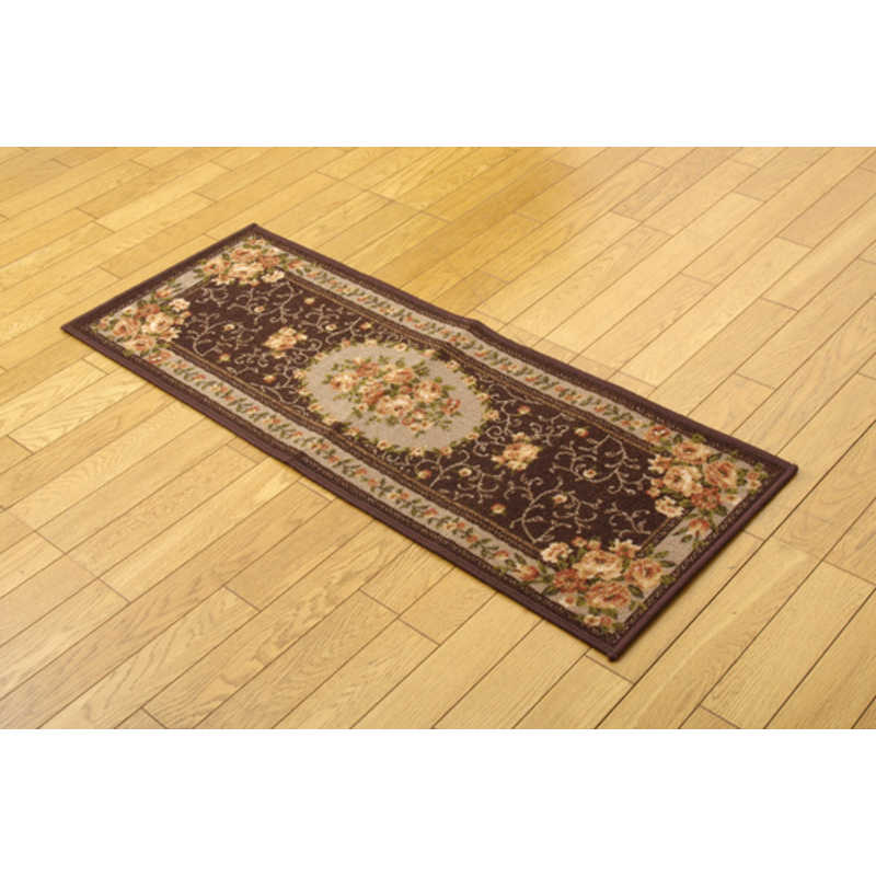 イケヒコ　ラグ 撥水キャンベル(44×240cm/ブラウン)