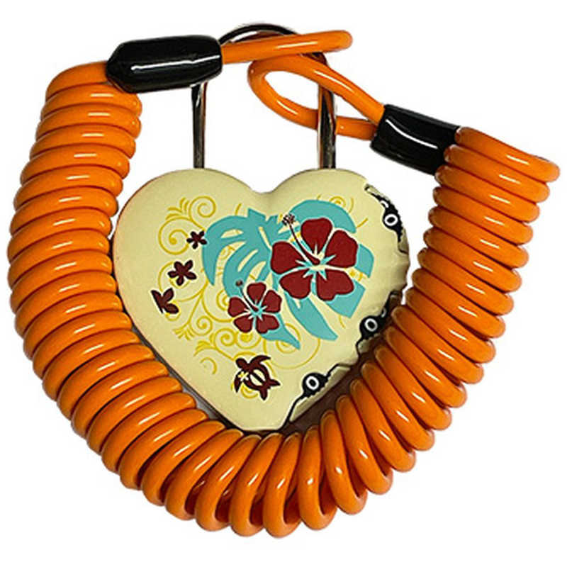 徳島双輪　ワイヤー錠 LOVELOCK(3φ×180cm/) ハワイアン　8716