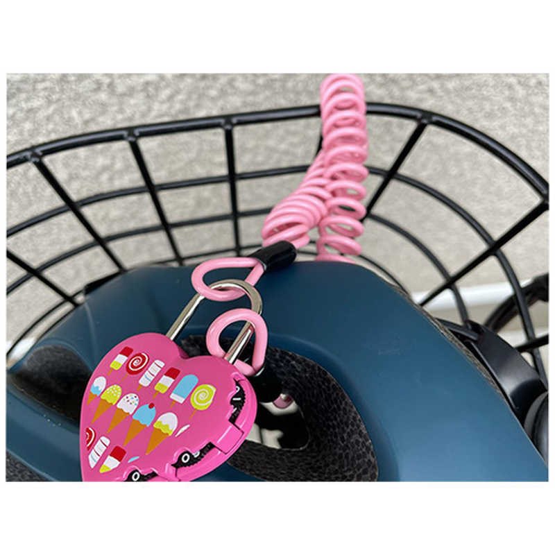 コジマ楽天市場店の徳島双輪　ワイヤー錠 LOVELOCK(3φ×180cm/) ハワイアン　8716｜アングル2
