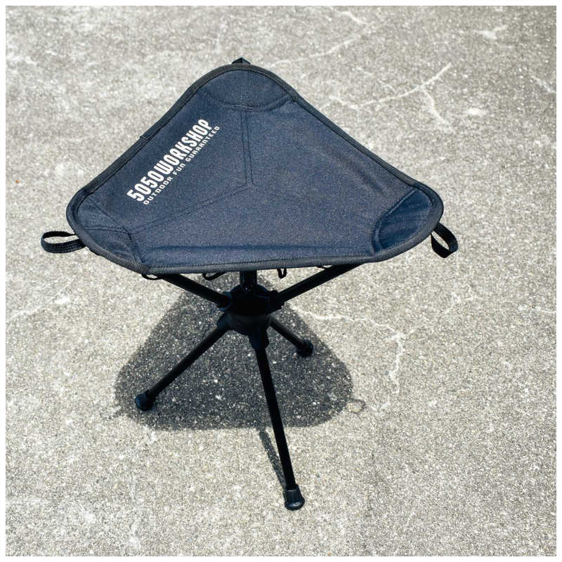 5050WORKSHOP　アウトドア用品 360°回転型チェア BLACK　TR022-5WS-4435