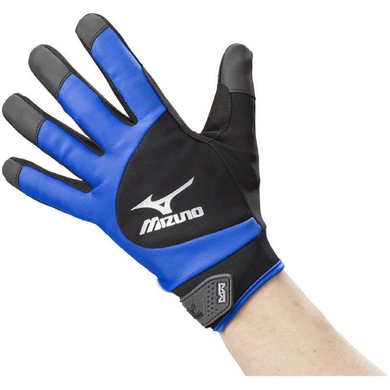 ミズノ　ワークグラブ マイクロファイバータイプ ［ユニセックス］ LL 09：ブラック×ブルー(4)