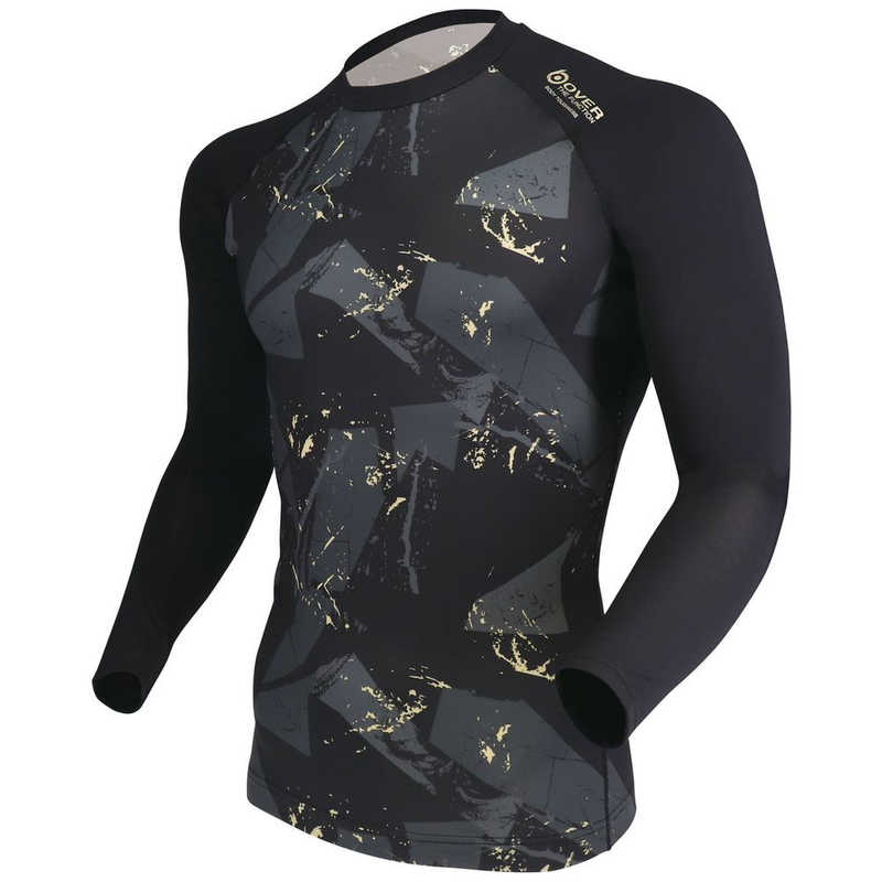 おたふく手袋　オーバーザファンクション ロングスリーブ クルーネックシャツ カモフラ×ブラック S　JW..