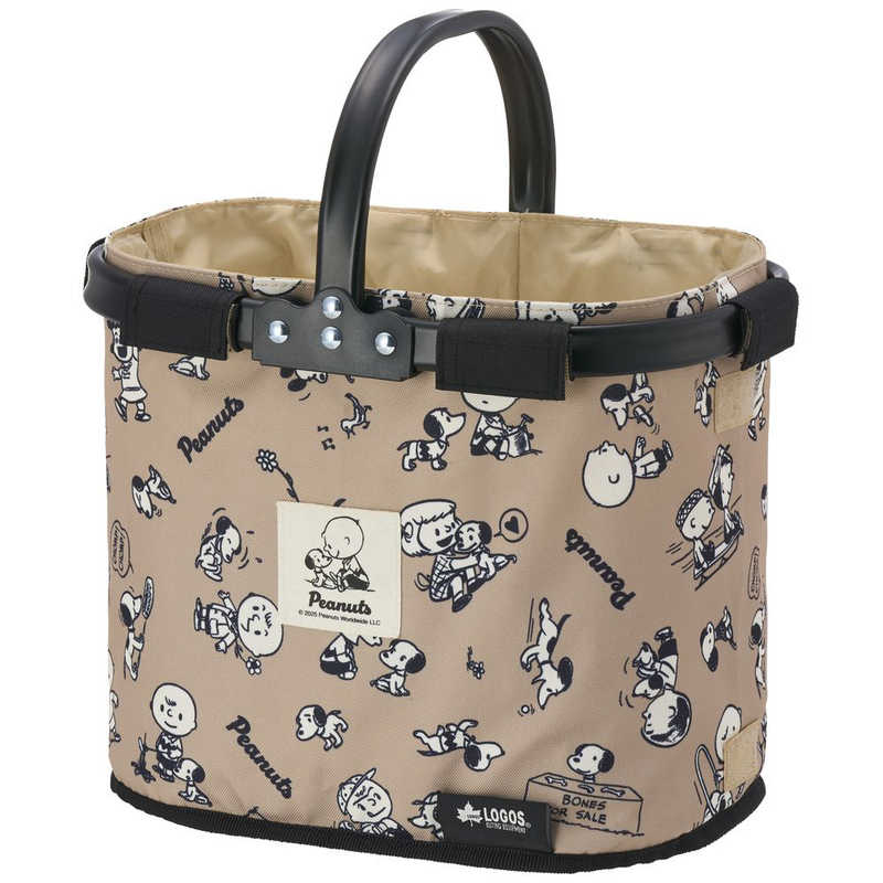 ロゴス　SNOOPY(PEANUTS 75years) ミニセミルナバスケット ［約幅32×マチ幅23×高さ38cm / 約480g］　86..