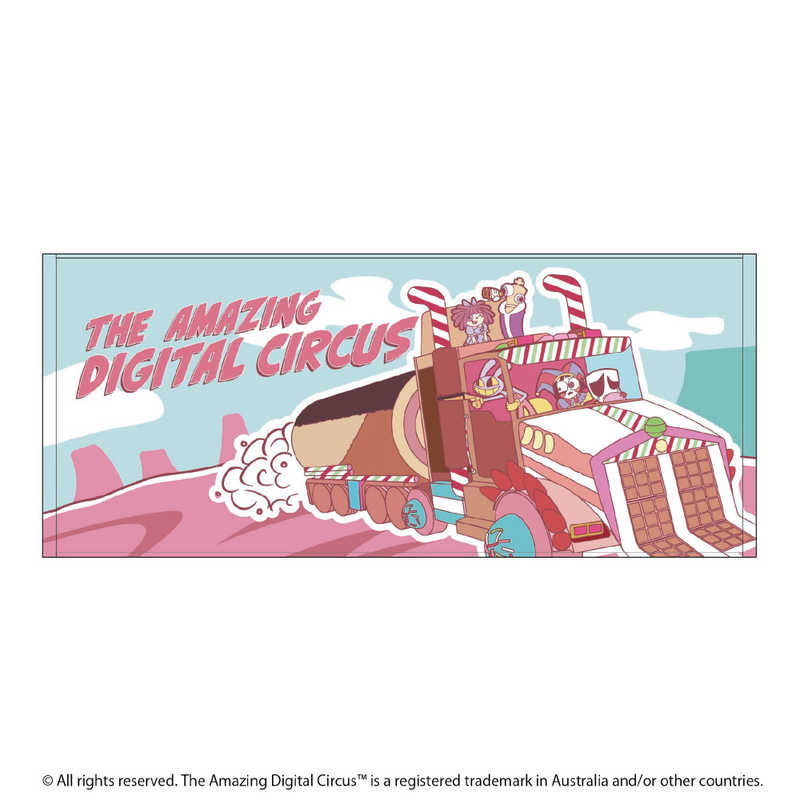 INFOLENS　アメイジングデジタルサーカス フェイスタオル(カーチェイス)