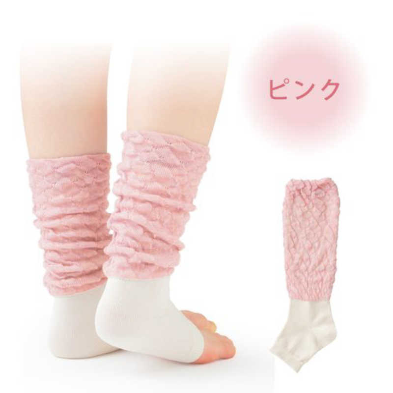 小栗 メリーナイト ミンプラス 眠＋ おやすみレッグウォーマー シルクタイプ ピンク
