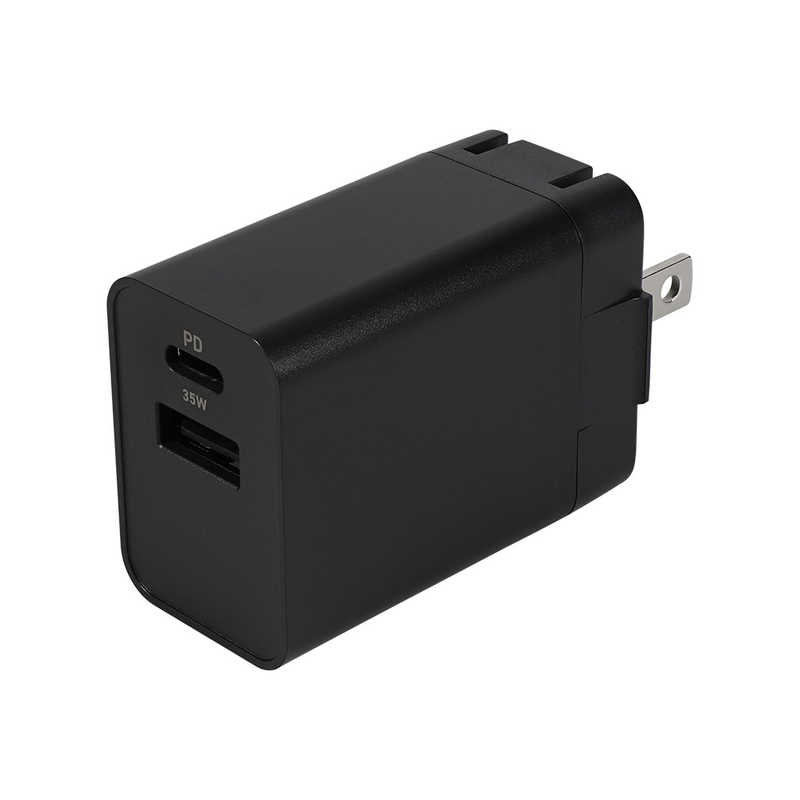 OWLTECHACŴ PowerDelivery35Wб GaN USB Type-C1 2ݡ / USB Power Deliveryб / Smart ICб ֥åOWL-APD35C1A1-BK