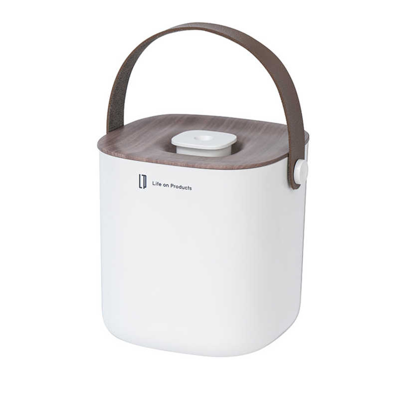 ライフオンプロダクツ 充電式ボックス型超音波加湿器 ［超音波式］ グレージュウッド LCAHF014-GW