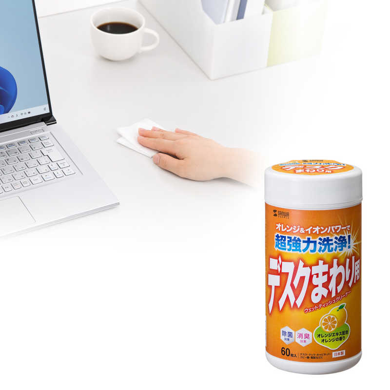 サンワサプライ　OAウェットティッシュ(強力タイプ)　CD-WT6K2