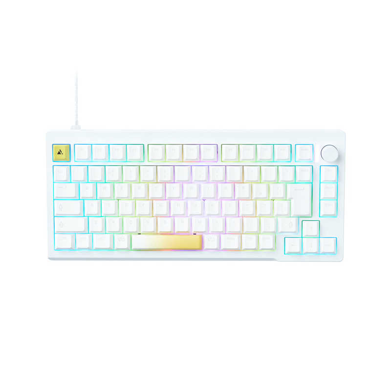 プリンストン UPトリガー対応 CNCフルアルミ 75％ゲーミングキーボード(ホワイト) ［有線 / USB (Type-C)］ UP-MKGA75MTL-RT-J/W