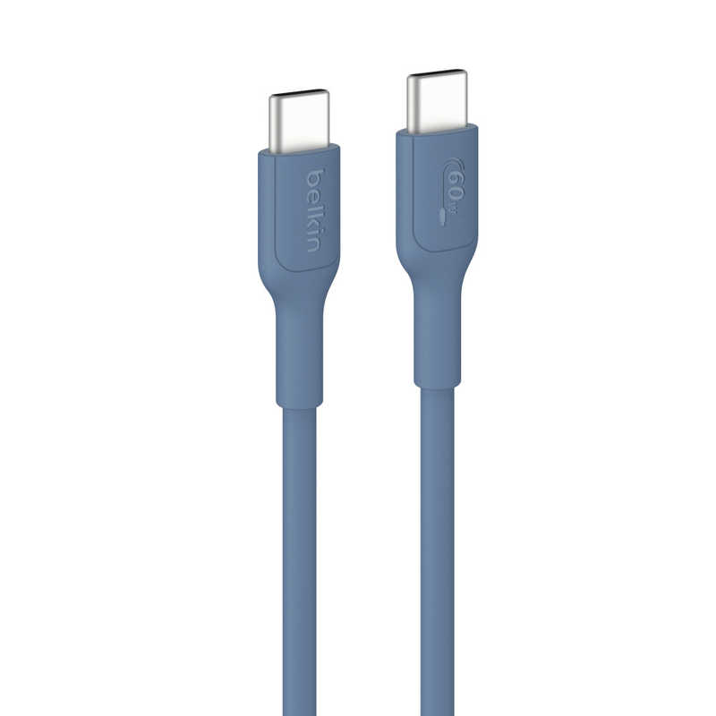 BELKIN USB-C to USB-C ケーブル 60W 2M ブルー CAB023fq2MBL