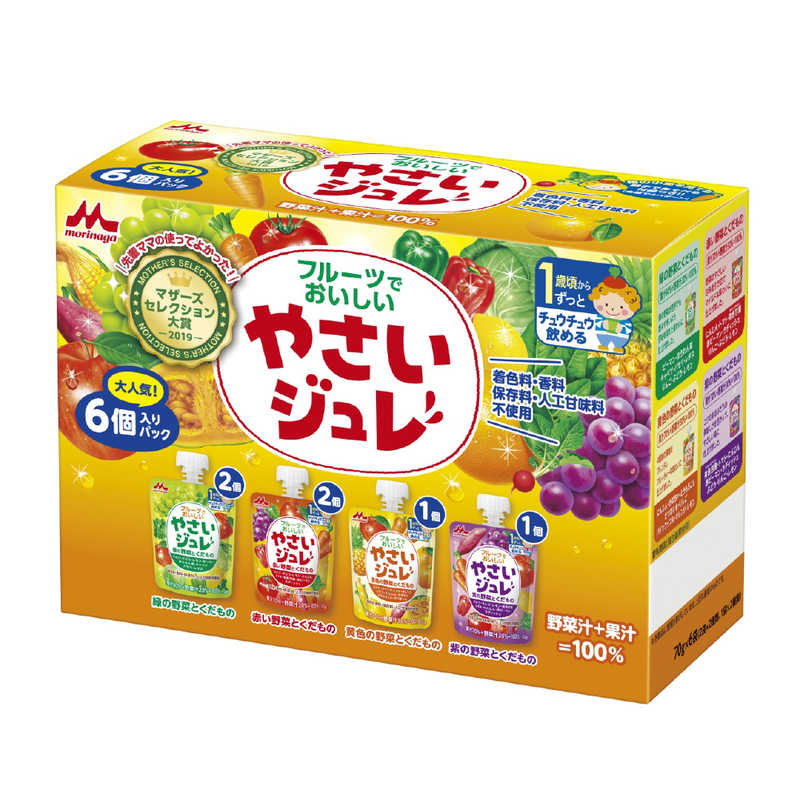 森永乳業 フルーツでおいしいやさいジュレ 6個パック