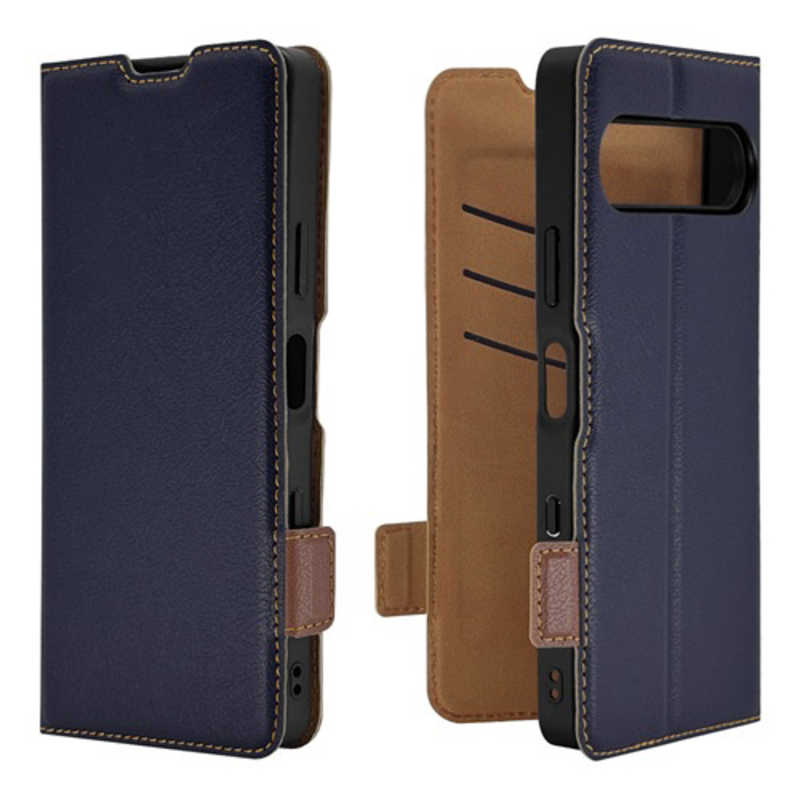 ラスタバナナ Xperia 10VII 薄型手帳サイドマグネットケース NV×BR 9230XP107BSMNVB