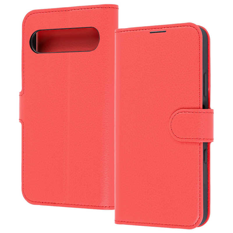 レイアウト Xperia 10 VII / 耐衝撃 マグネットベルト シンプル 手帳型レザーケース / レッド RT-RXP10M7ELC1/R