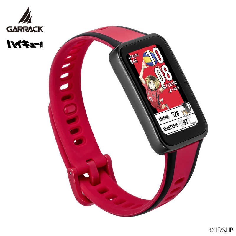 GARRACK　ハイキュー！！スマートウォッチ 音駒高校モデル ［Smart Watch HAIKYU！！ Nekoma High School model］ 1年保証 レッド×ブラック　HUC-HK-BD10-N - Image 2